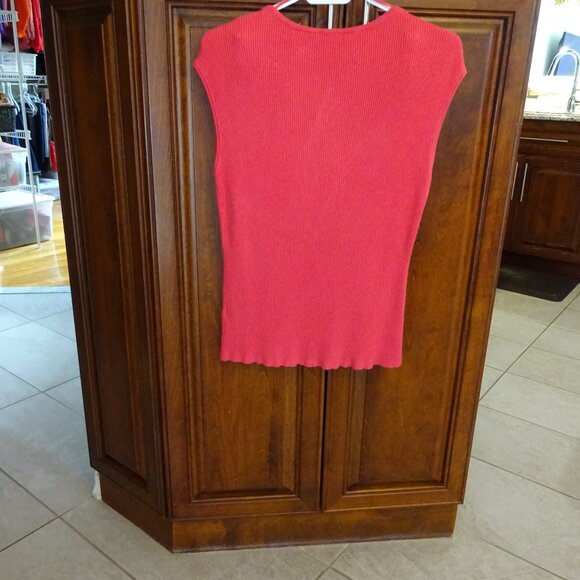 Ribbed Tank Top in Burnt Orange - Picture 2 of 4